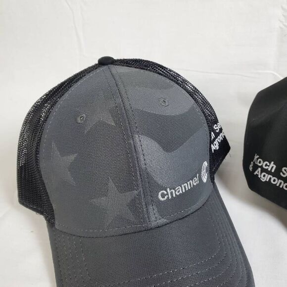 2-Pack Channel Seed Koch Agronomy Hats Black & Camo Mesh Snapback K-Products Cap - Picture 3 of 9